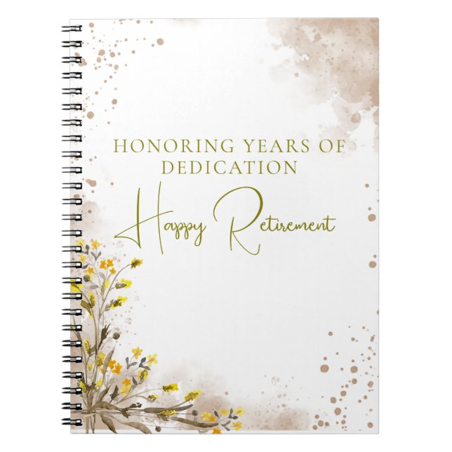 Carnet Hommage à des années de dévouement Élégante retrai (Devant)