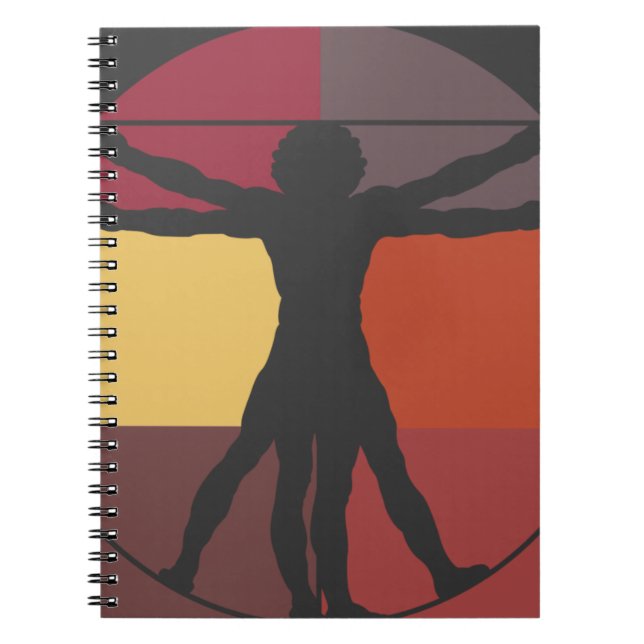 Carnet Homme de Vitruvian de bloc de couleur (Devant)