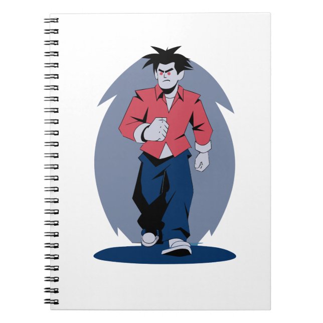 Carnet Homme en colère marchant (Devant)