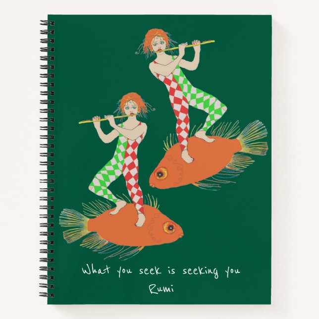 Carnet Homme et poisson (Devant)