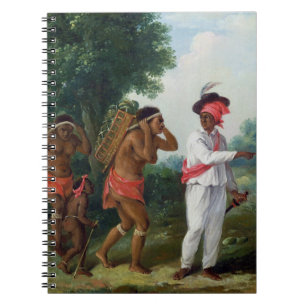 Carnet Homme indien occidental de couleur, dirigeant deux