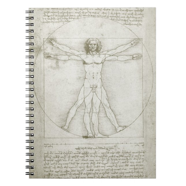 Carnet Homme vitruvien par Leonardo da Vinci (Devant)