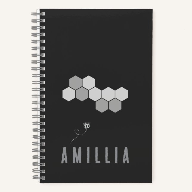 Carnet Honeypeb Bee Nom Typographie Design (Recto)