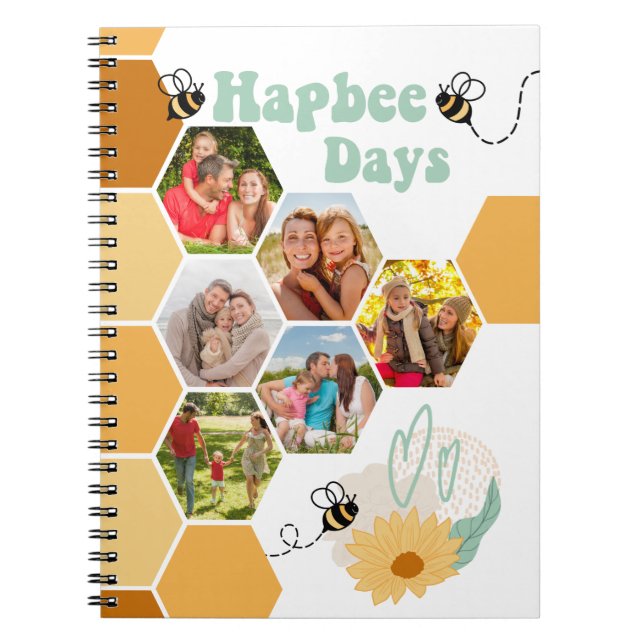 Carnet Honeypeb Photo Collage mignon Bumble Bee (Devant)