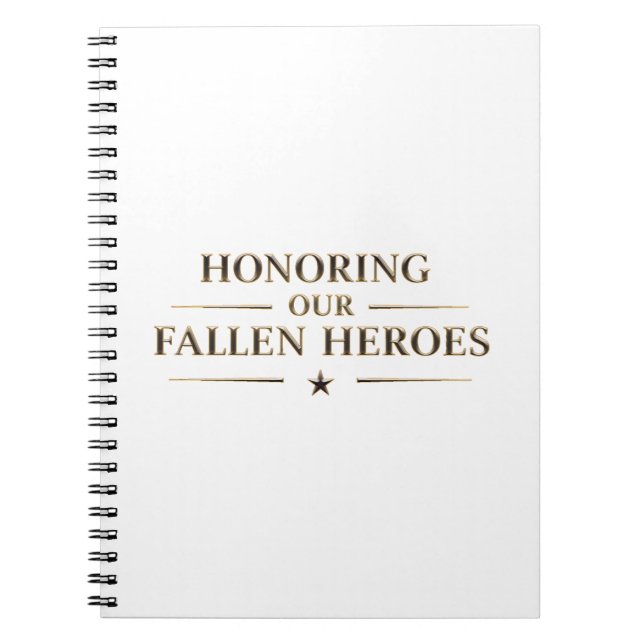 Carnet Honoring our fallen heroes / Cuaderno (Devant)