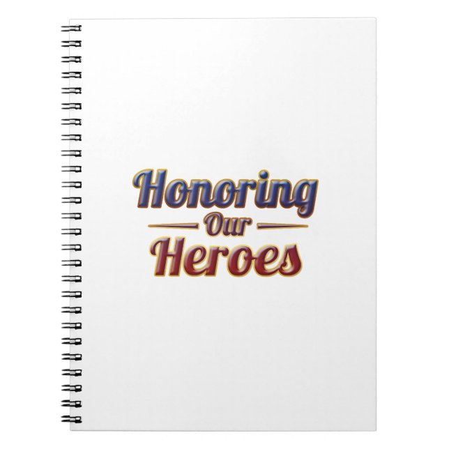 Carnet  Honoring Our Heroes / Cuaderno (Devant)
