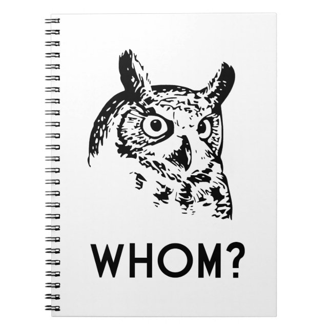 Carnet Hoo qui qui hibou de grammaire (Devant)