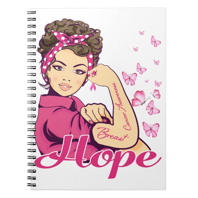 Carnet Hope Rosie Riveter Sensibilisation au cancer du se (Devant)