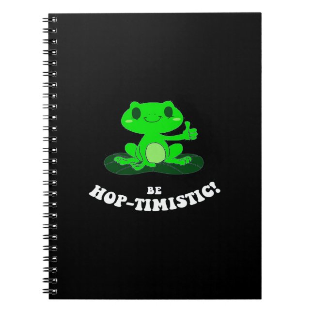 Carnet HopTimistic | Amusante grenouille | Cute Frog (Devant)