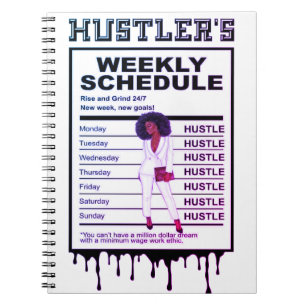 Carnet Horaire hebdomadaire de Hustler