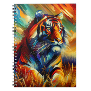 Carnet Horizon Doré – Tigre Royal au Coucher du Soleil