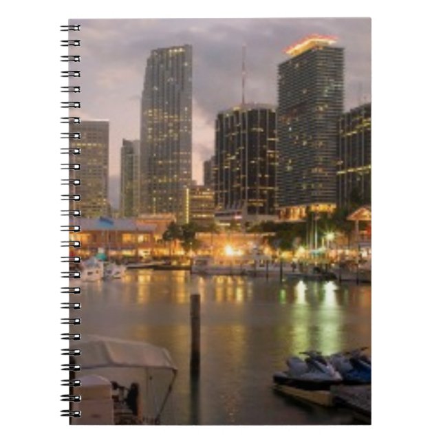 Carnet Horizon financier de Miami au crépuscule (Devant)