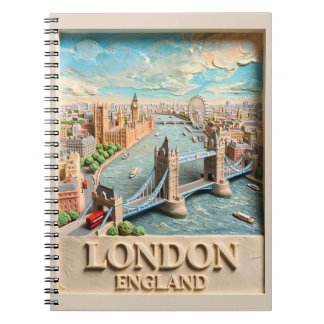 Carnet Horizon Texturé de Londres Angleterre Art de Voyag