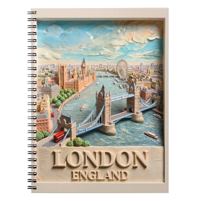Carnet Horizon Texturé de Londres Angleterre Art de Voyag (Devant)