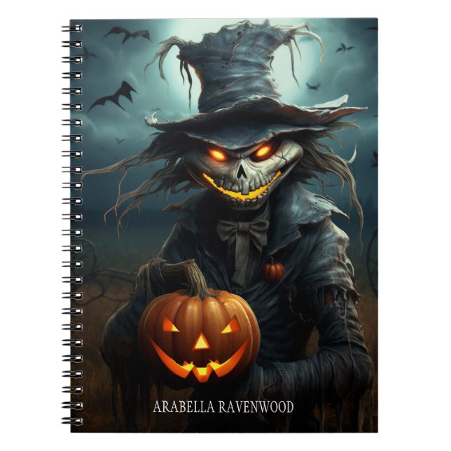Carnet Horreur d'Halloween gothique déplaisante (Devant)