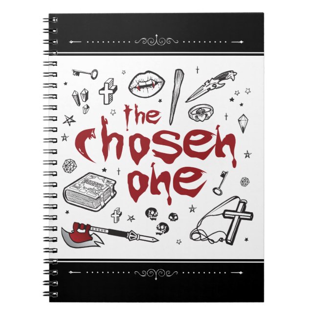 Carnet Horror TV Vampire Slayer Thème Écriture (Devant)