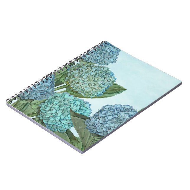 Carnet Hortensia Bleu (Côté gauche)