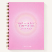 Hot Pink Aura Message Notebook