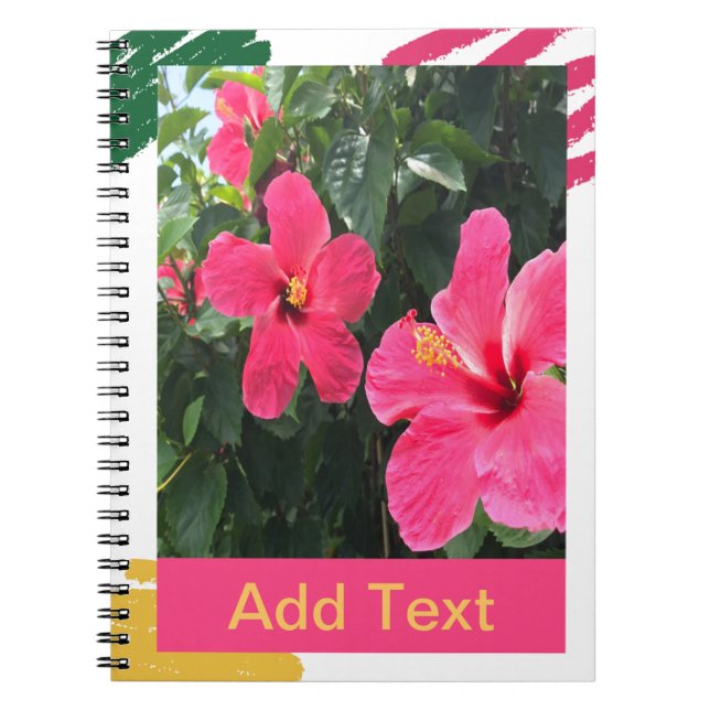 Carnet Hot Pink Hibiscus (Devant)