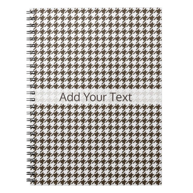 Carnet Houndstooth de Brown Combination par Shirley Taylo (Devant)