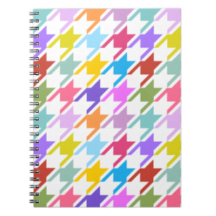 Carnet Houndstooth Multicolor+White Big Motif