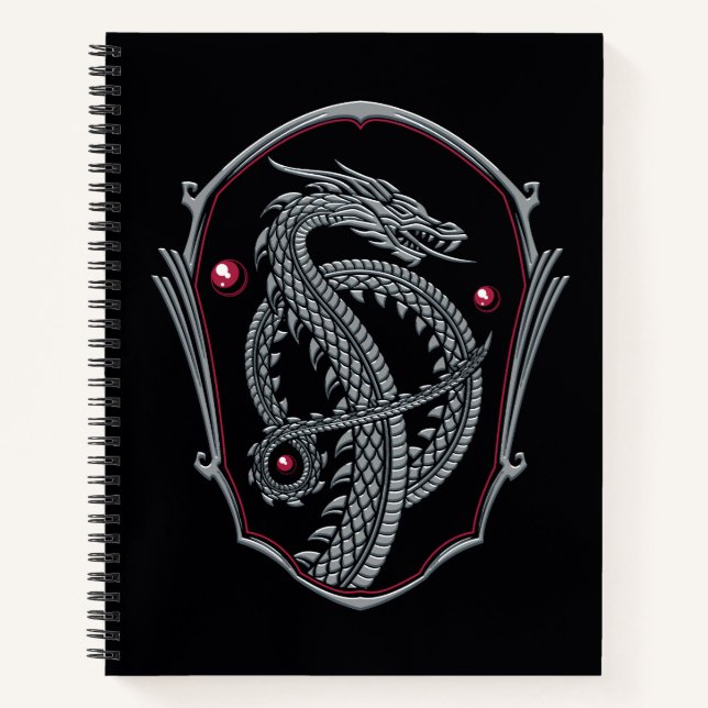 Carnet HOUSE of the Dragon | Silver Dragon Crest (Devant)