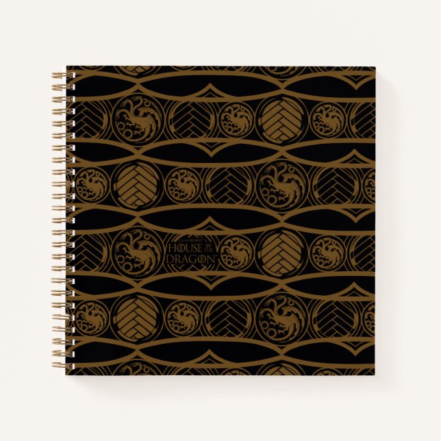 Carnet HOUSE of the Dragon | Targaryen Stripe Pattern (Devant)