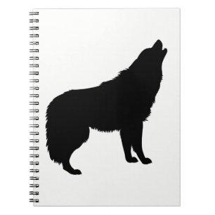 Carnet Howling Wolf Silhouette