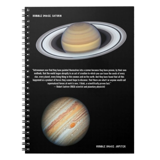 Carnet Hubble Jupiter and Saturn Scientist Quotation (Devant)