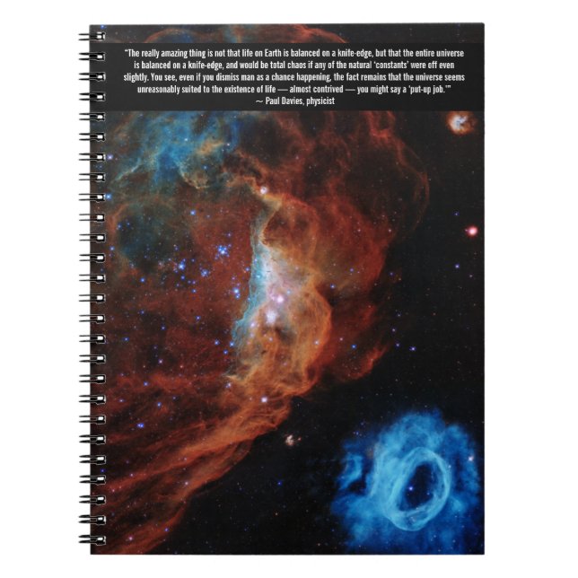 Carnet Hubble Nebula Scientist Quotation Notebook (Devant)