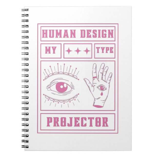 Carnet human design projector type pink (Devant)