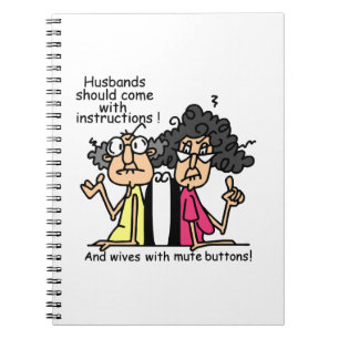 Carnet Humour d'attitude de maris et d'épouses