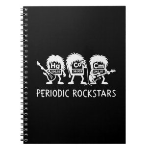 Carnet Humour de chimie des Rockstars périodiques