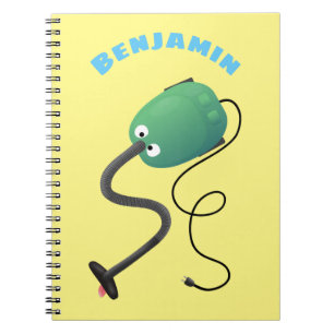 Carnet Humour de dessin animé de l'aspirateur mignon