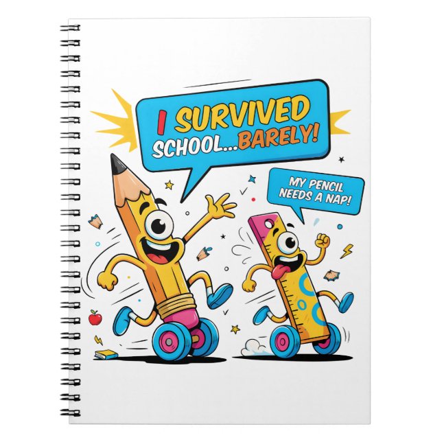 Carnet Humour de survie Classe Crayon Sieste (Devant)