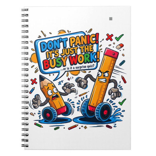 Carnet Humour d'étude panique à l'examen (Devant)
