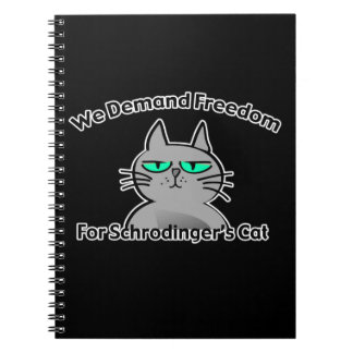 Carnet Humour drôle de geek du chat de Schrodinger