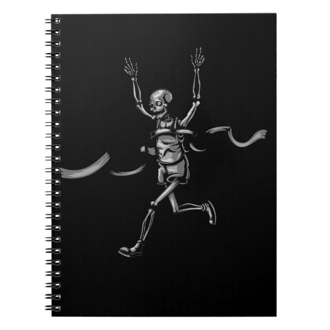 Carnet Humour Marathoner de la ligne de finition de squel (Devant)