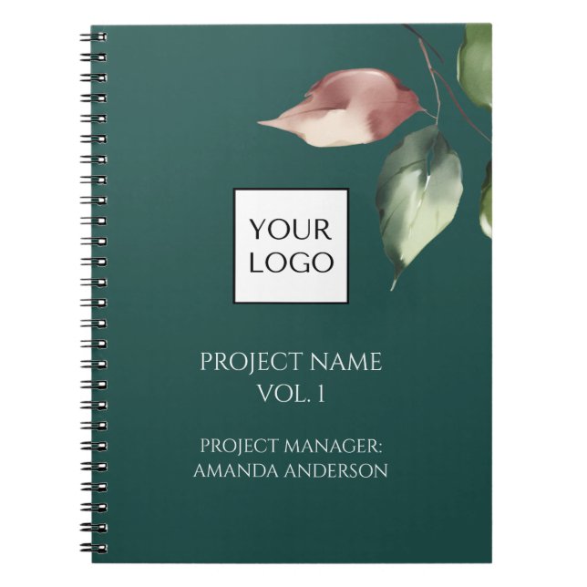 Carnet Hunter Green Logo Project Manager  (Devant)
