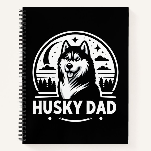 Carnet Husky Dad Gift Chien Propriétaire Sibérien Huskies (Devant)
