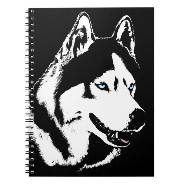 Carnet Husky Pup Sibérie Husky Cadeaux et Livres (Devant)
