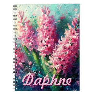 Carnet Hyacinthes roses Hyacinth Floral Personnalisé