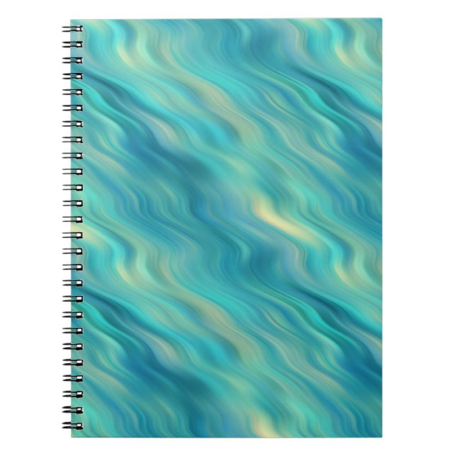 Carnet Hydrangea bleu texture ondulée (Devant)