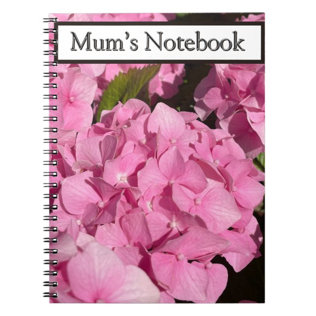 Carnet Hydrangea rose (Devant)