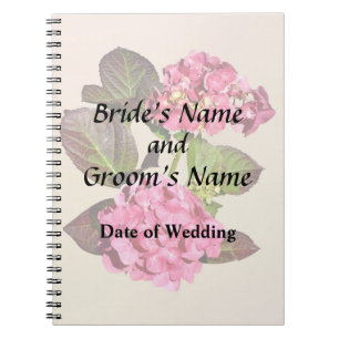 Carnet Hydrangea Rose Avec Produits Mariages Feuille