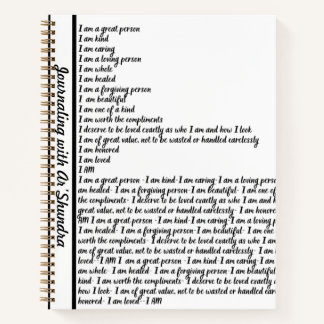 Carnet I AM AFFIRMATION Spiral Notebook