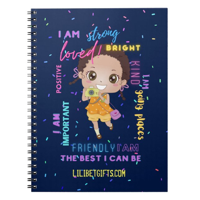 Carnet I AM - Positive Black Brown Girl Affirmations (Devant)