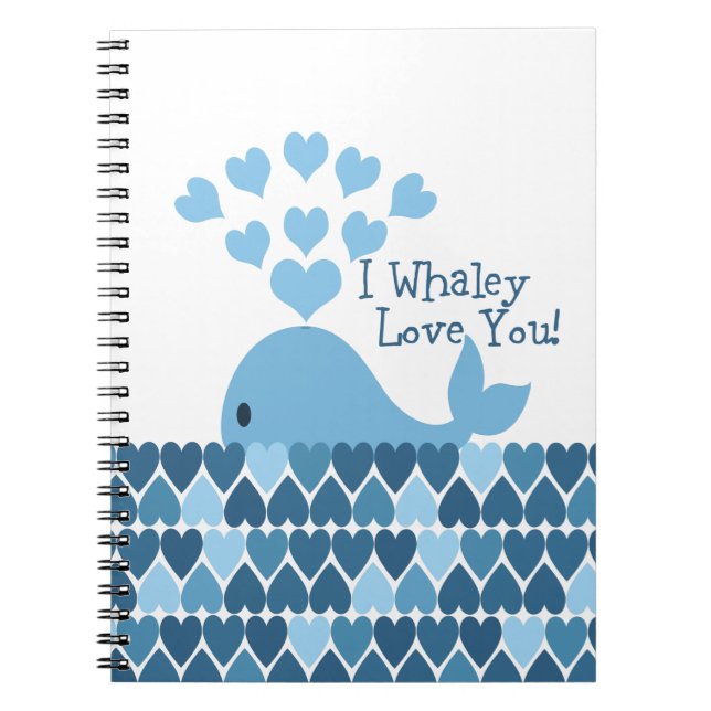 Carnet I amour de Whaley vous ! Bleu (Devant)