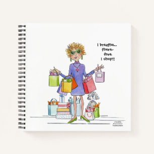 Carnet I breathe therefore I shop for