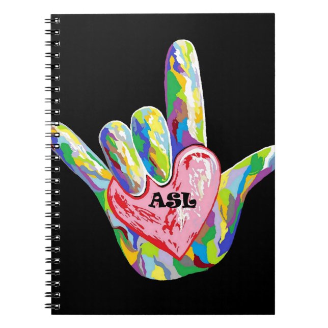 Carnet I coeur ASL (Devant)